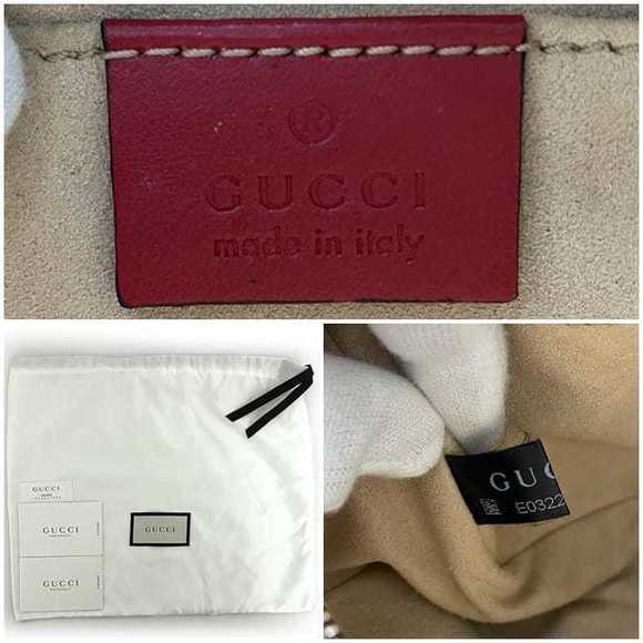 Gucci Marmont Mini Shoulder Bag Leather Red - Picture 10 of 10